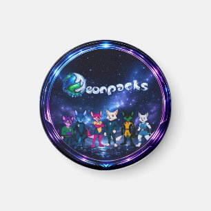 Neonpacks (circle design) magnet