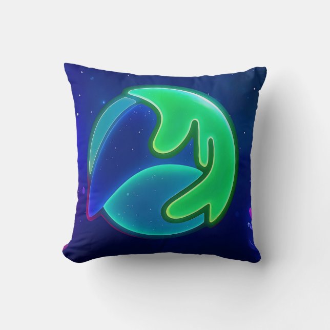Neonpacks Throw Pillow (Front)