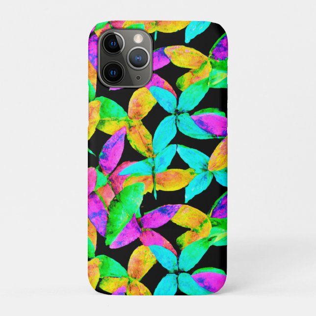 Neonscape Leaf Pattern Case-Mate iPhone Case (Back)