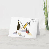 Neoplasticism Style Monogram. Letter M