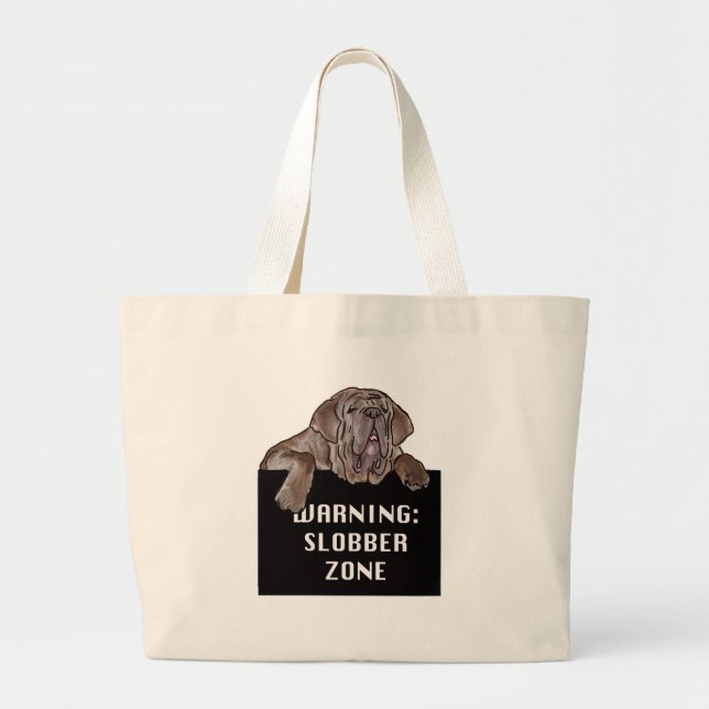 Neopolitan Mastiff Large Tote Bag (Front)