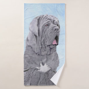 Neopolitan Mastiff Painting - Original Dog Art Bath Towel Set