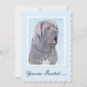 Neopolitan Mastiff Painting - Original Dog Art Invitation