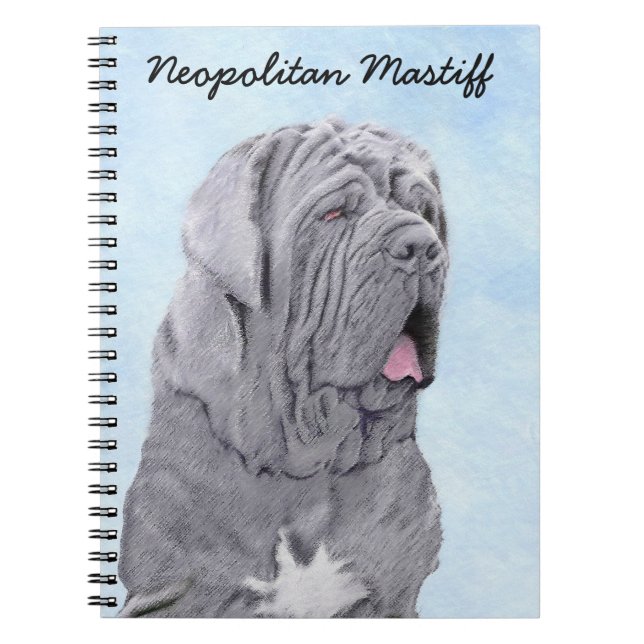Neopolitan Mastiff Painting - Original Dog Art Notebook (Front)