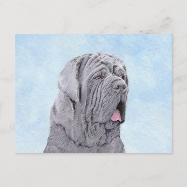 Neopolitan Mastiff Painting - Original Dog Art Postcard (Front)
