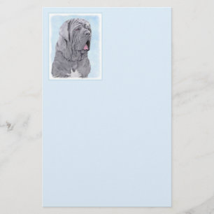 Neopolitan Mastiff Painting - Original Dog Art Stationery
