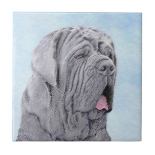 Neopolitan Mastiff Painting - Original Dog Art Tile