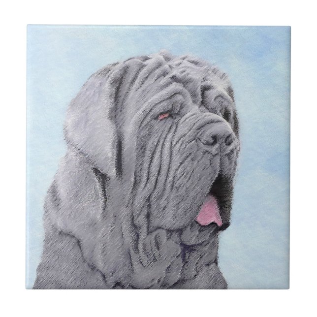 Neopolitan Mastiff Painting - Original Dog Art Tile (Front)