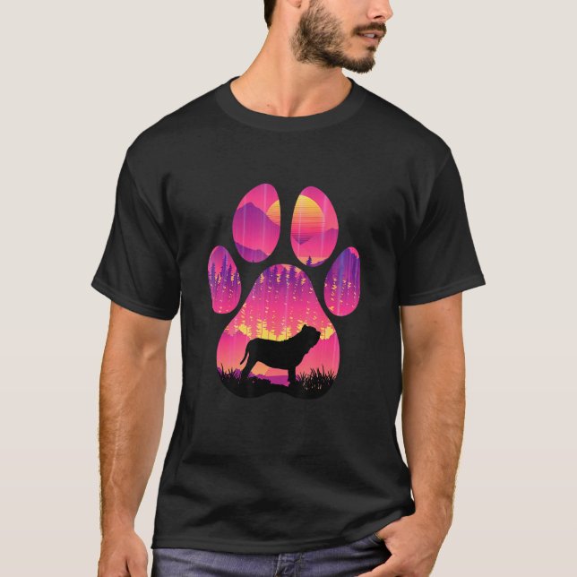 Neopolitan Mastiff Paw Mum Dad Dog  Women Men T-Shirt (Front)