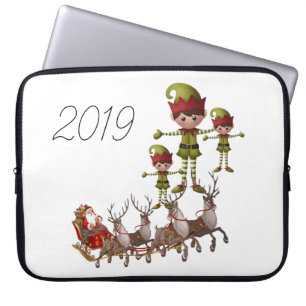 Neoprene Christmas Laptop Sleeve 15 inch, Elf