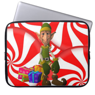 Neoprene Christmas Laptop Sleeve 15 inch, Elf