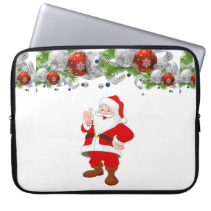 Neoprene Christmas Laptop Sleeve 15 inch, Santa