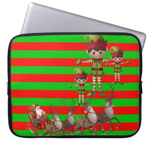Neoprene Christmas Laptop Sleeve 15 inch, Santa