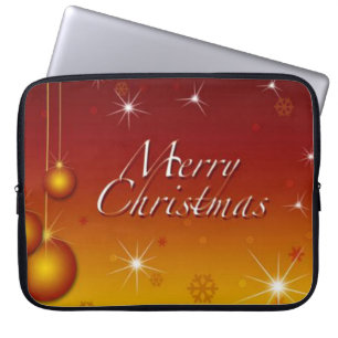 Neoprene Christmas Laptop Sleeve 15 inch, Snowman