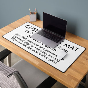 Neoprene Custom Desk Mat Pad 15.5" x 31.5" (80 cm)
