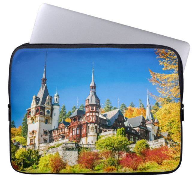 Neoprene Laptop Sleeve 13 inch Peles castle Sinaia (Front)