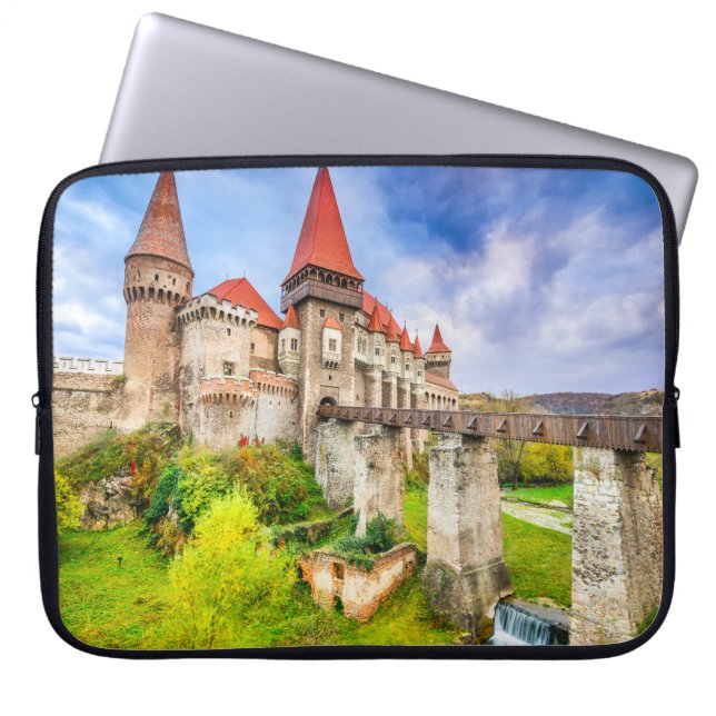 Neoprene Laptop Sleeve 15 inch Corvin castle (Front)