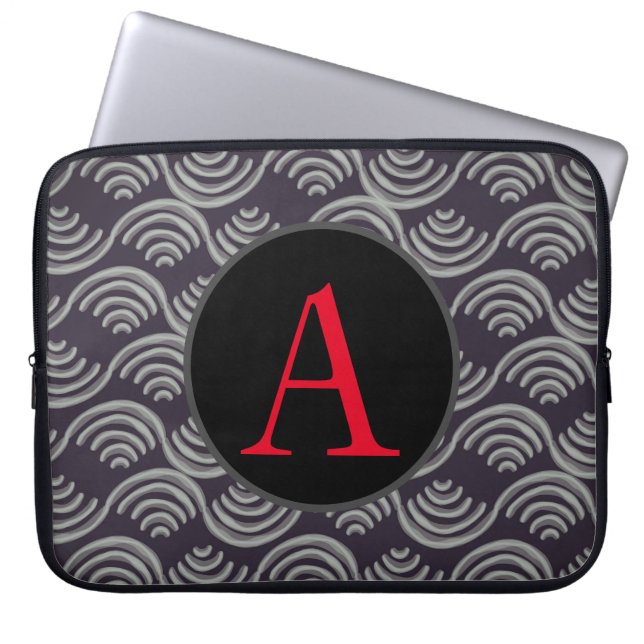 NEOPRENE SLEEVE DIY INITIAL JAPANESE WAVE DESIGN (Front)