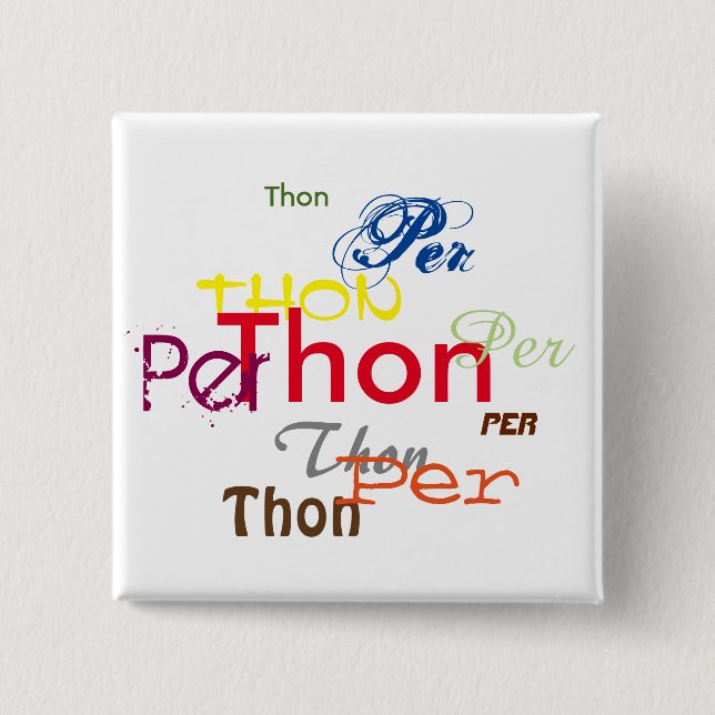 Neopronoun All Over 15 Cm Square Badge (Front)