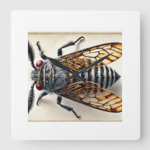 Neoptychodes Beetle 060824IREF217 - Watercolor Square Wall Clock
