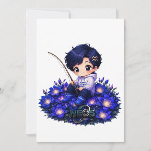 Neos Kawaii Zodiac Acquarius Invitation