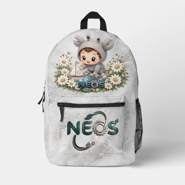 Neos Kawaii Zodiac Cancer Printed Backpack (Front)