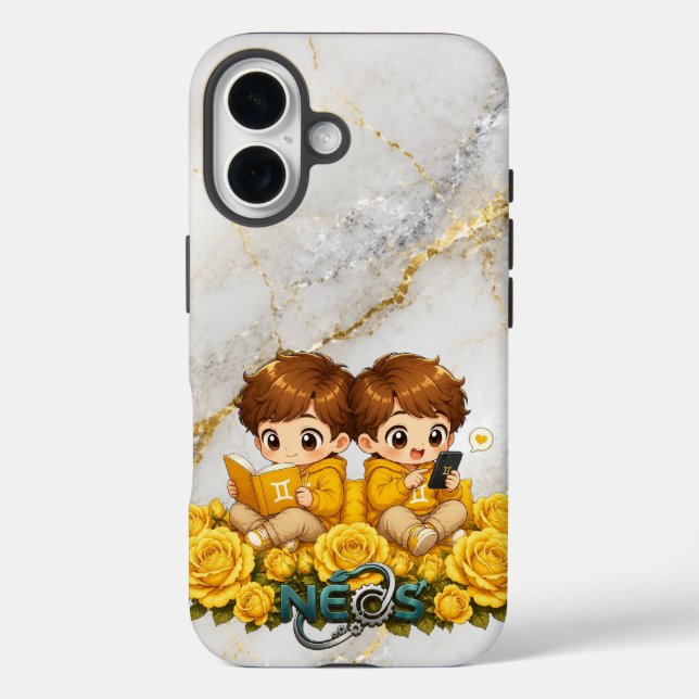 Neos Kawaii Zodiac Gemini Case-Mate iPhone Case (Back)