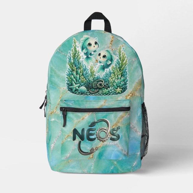 Neos Kawaii Zodiac Pisces Printed Backpack (Front)