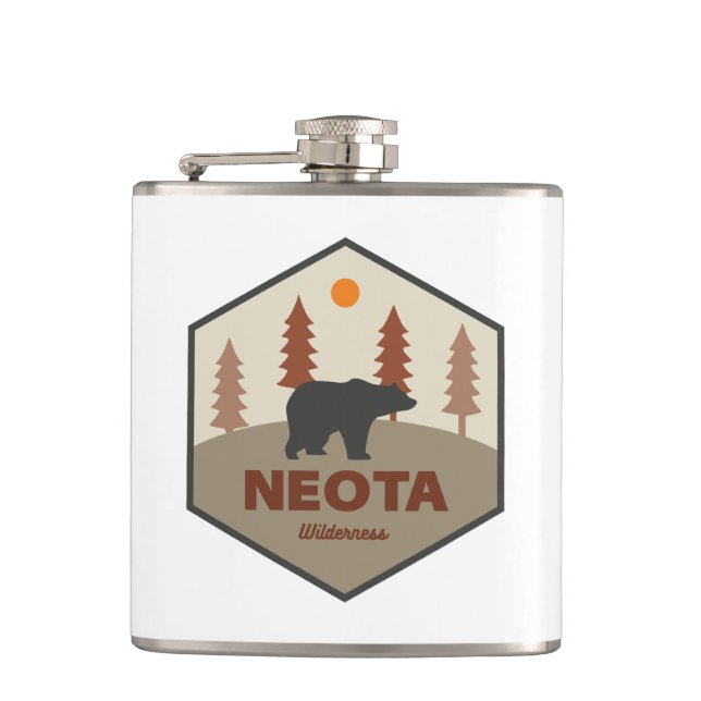Neota Wilderness Colorado Bear Hip Flask (Front)