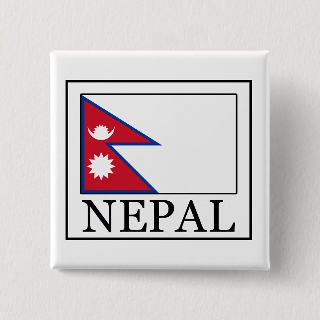 Nepal 15 Cm Square Badge (Front)
