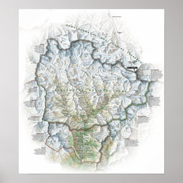 " Nepal: 2003/heute Himalaya - Sagarmatha NP Karte Poster (Front)