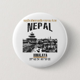 Nepal 6 Cm Round Badge