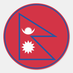nepal classic round sticker