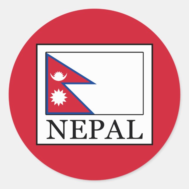 Nepal Classic Round Sticker (Front)