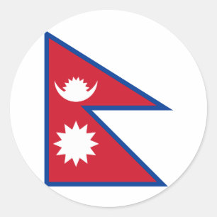 nepal classic round sticker