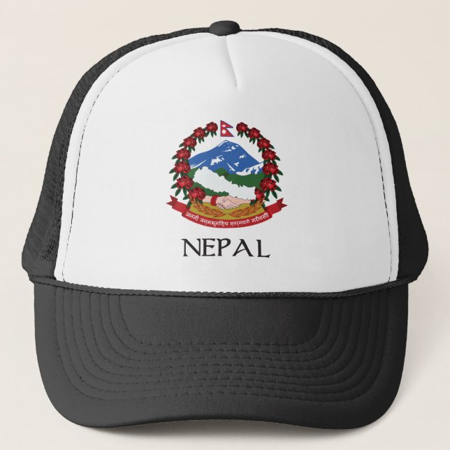 Nepal Coat of Arms Trucker Hat (Front)