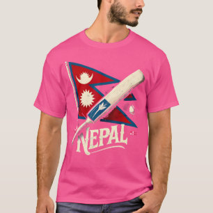 Nepal Cricket Jersey 2024 Cricket Flag Of Nepal Te T-Shirt
