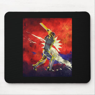Nepal Cricket Jersey Cricket Flag Of Nepal 1 Mouse Mat