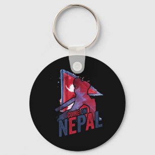 Nepal Cricket Jersey Nepali Flag Supporter Cricket Key Ring
