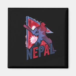 Nepal Cricket Jersey Nepali Flag Supporter Cricket Magnet