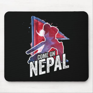 Nepal Cricket Jersey Nepali Flag Supporter Cricket Mouse Mat