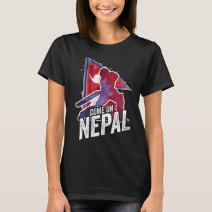 Nepal Cricket Jersey Nepali Flag Supporter Cricket T-Shirt