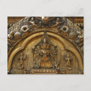 Nepal Deity Carving Postcard