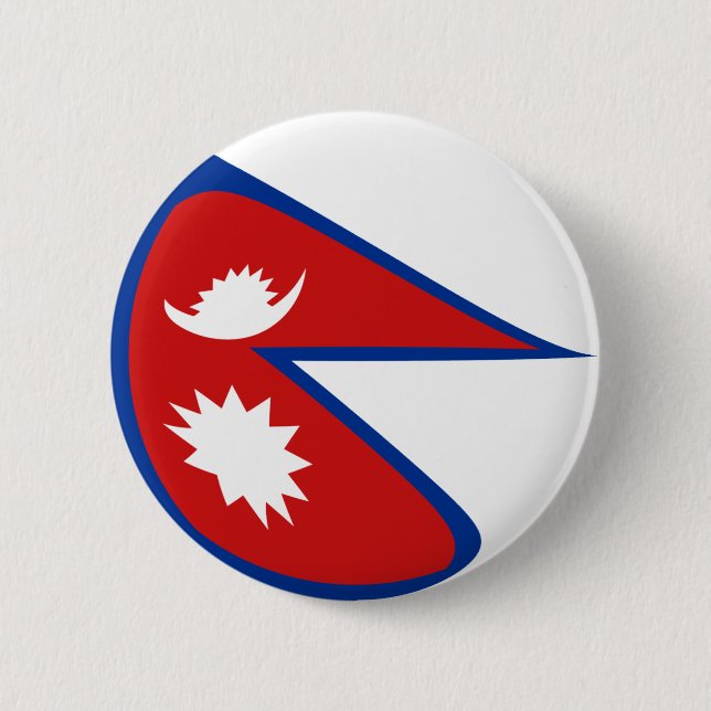 Nepal Fisheye Flag Button (Front)