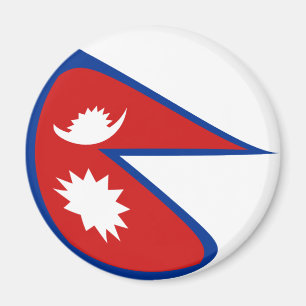 Nepal Fisheye Flag Magnet