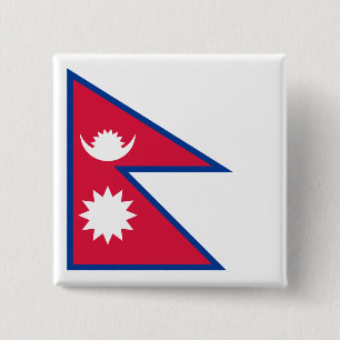 Nepal Flag 15 Cm Square Badge