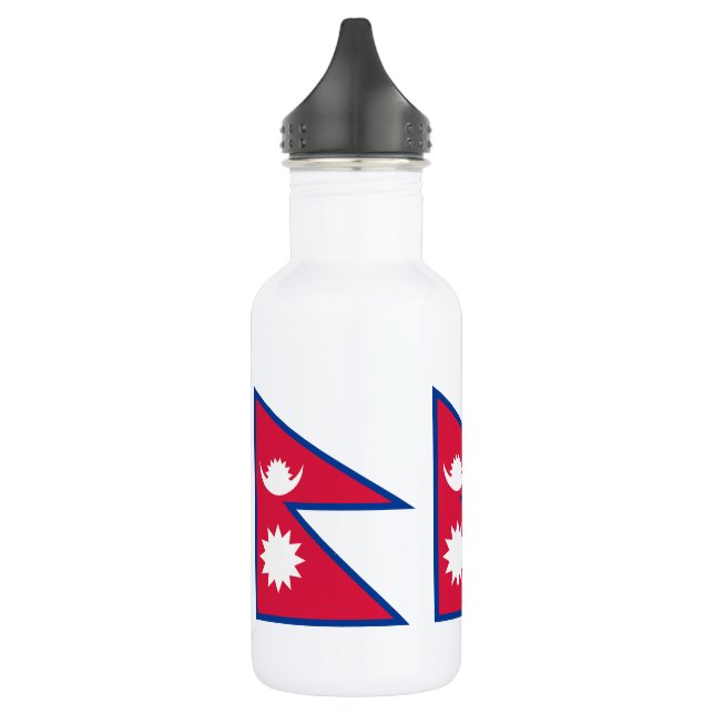 Nepal Flag 532 Ml Water Bottle (Left)