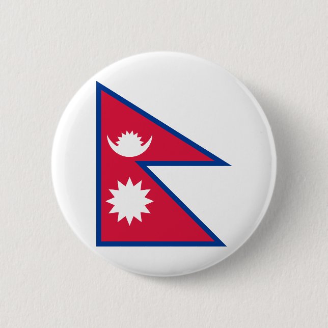 Nepal Flag 6 Cm Round Badge (Front)