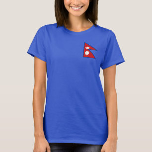 Nepal Flag and Map dk T-Shirt