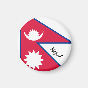 Nepal flag & Asia - travel/sports fans Magnet